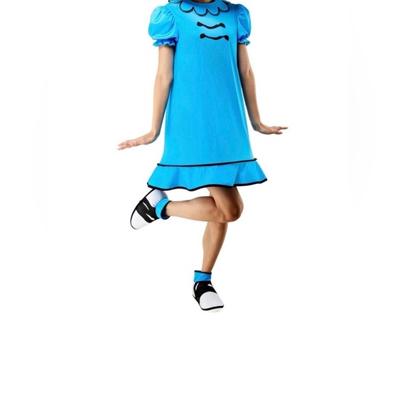 Peanuts Lucy Blue Dress Womens S/M Cosplay Halloween - Picture 1 of 6